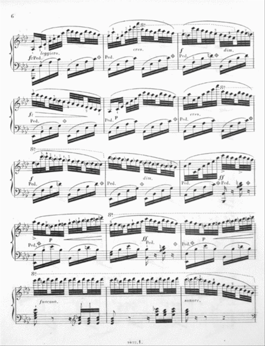 Six Morceaux Elegants pour le Piano sur des Airs Allemands favorits. 3me. Suite Harp scores gallery preview page 6
