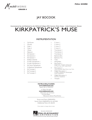 Book cover for Kirkpatrick's Muse - Conductor Score (Full Score)