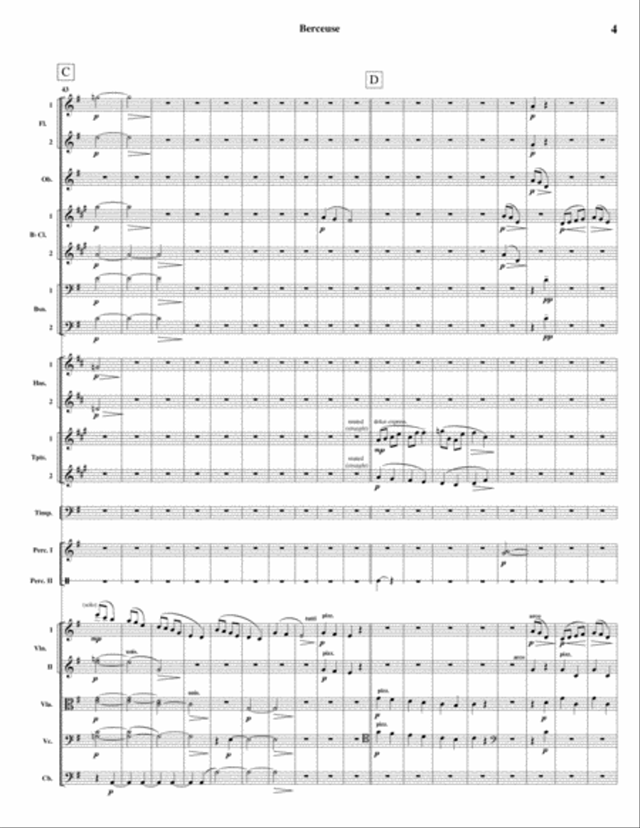 Berceuse for Orchestra (Maurice Ravel) - Score and Parts Small Ensemble scores gallery preview page 5