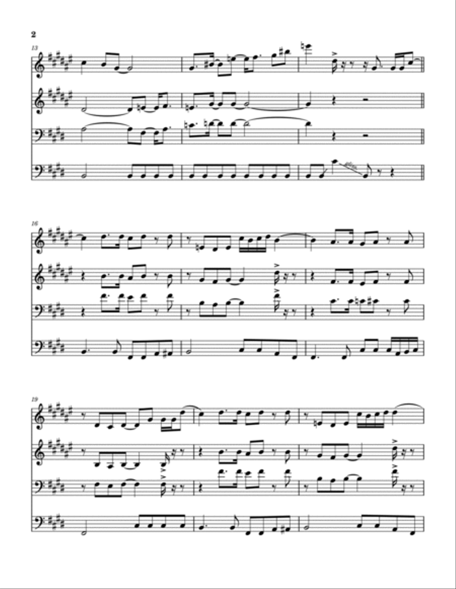 People Gotta Move Brass Quartet scores gallery preview page 3