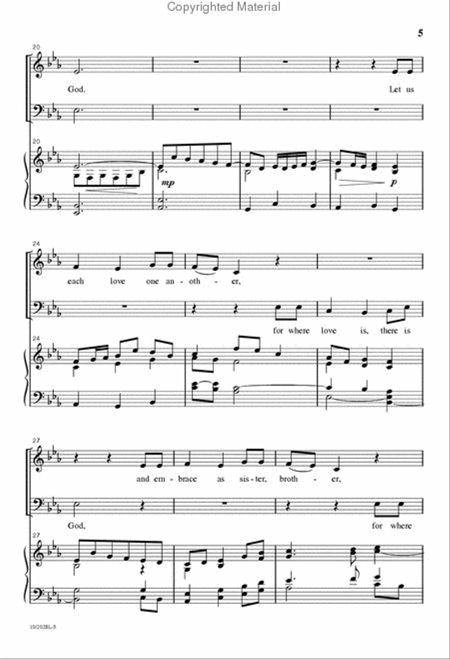 For Where Love is, There is God 2-Part scores gallery preview page 4