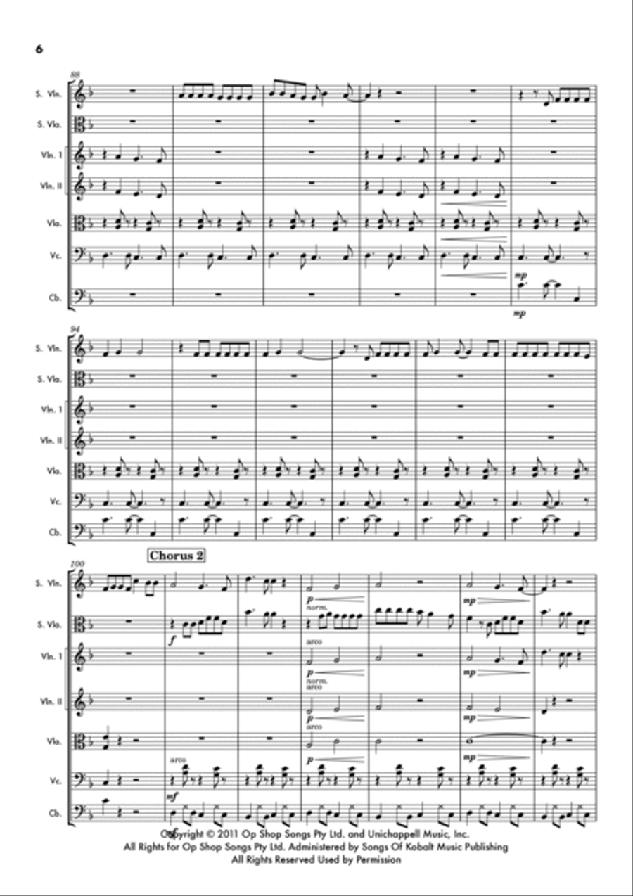 Somebody That I Used To Know String Orchestra scores gallery preview page 6