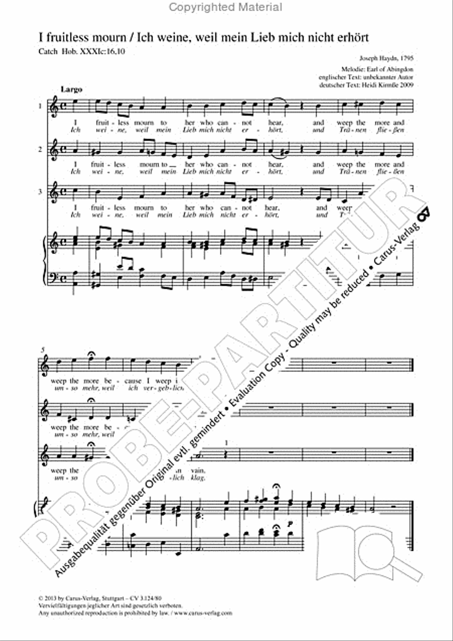 I fruitless mourn Women's Choir scores gallery preview page 2
