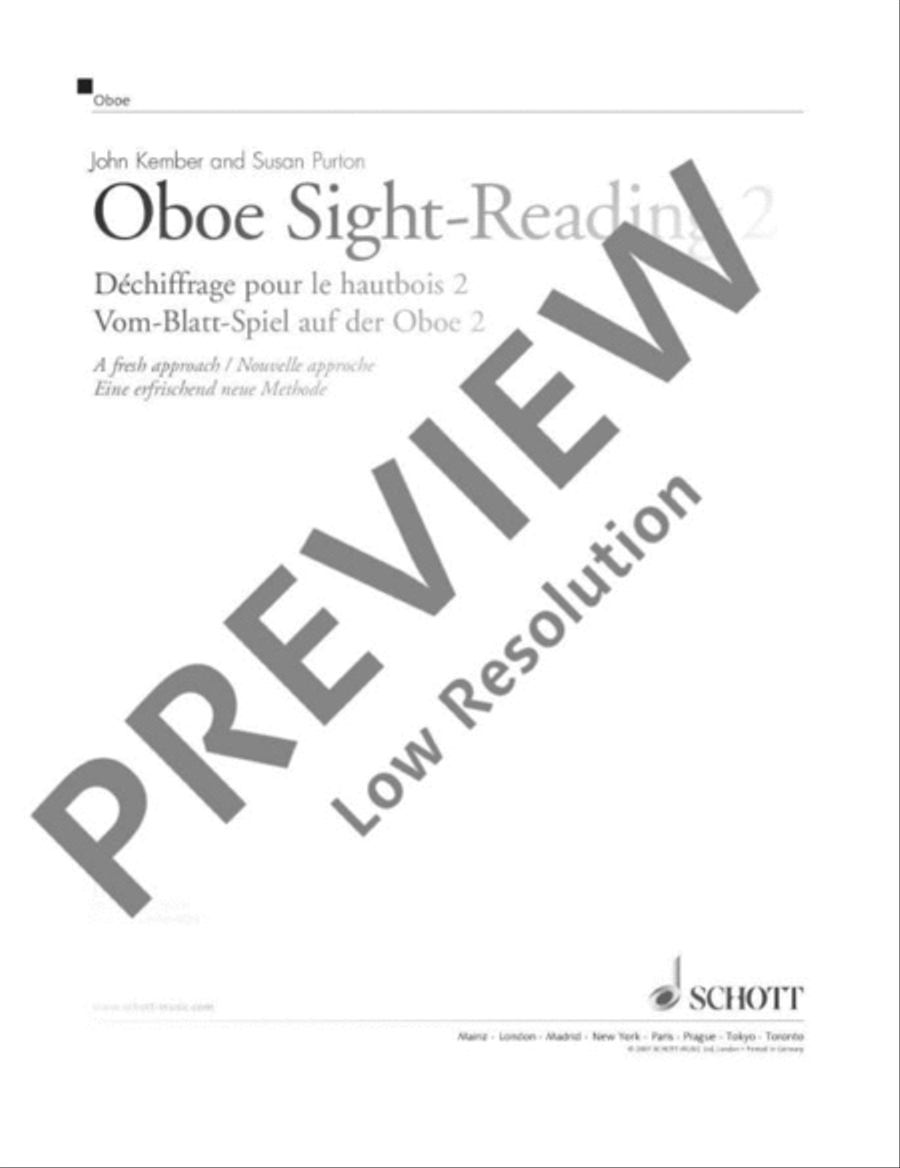 Oboe Sight-Reading 2 Oboe Solo scores gallery preview page 2