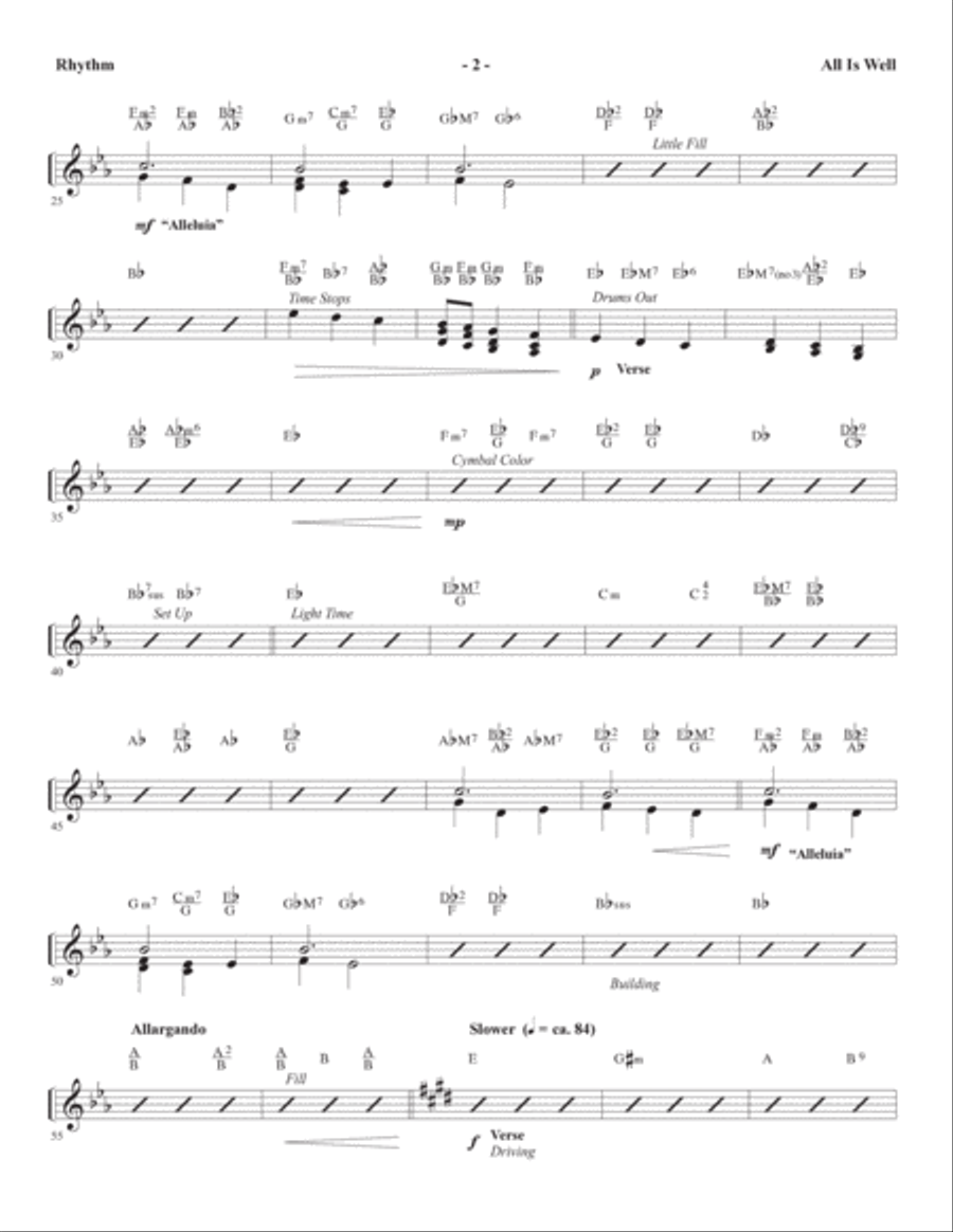 All Is Well (arr. Michael Barrett) - Rhythm Choir scores gallery preview page 2