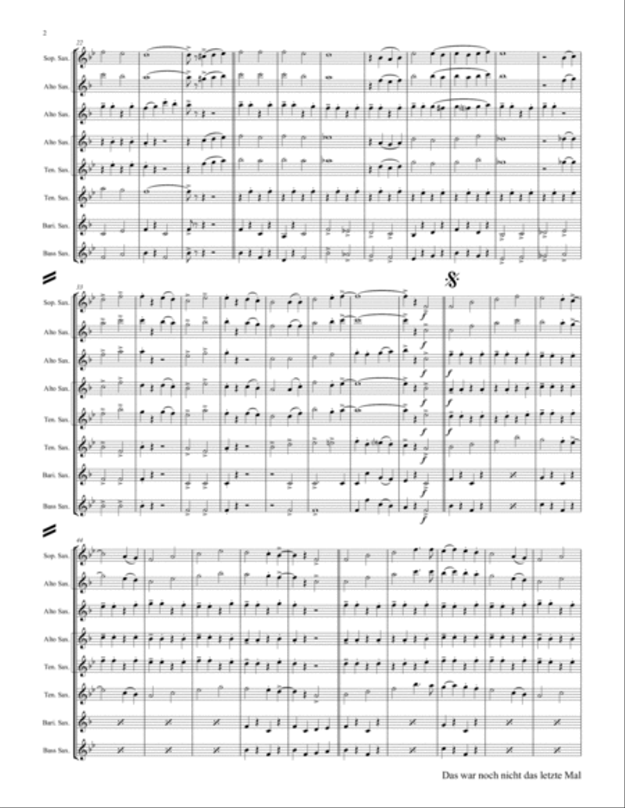 Das war noch nicht das letzte Mal - German Polka - Oktoberfest - Saxophone Quintet Saxophone Quintet scores gallery preview page 2