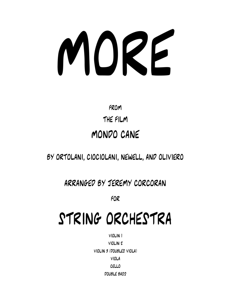 More (ti Guarderò Nel Cuore) String Orchestra scores gallery preview page 1