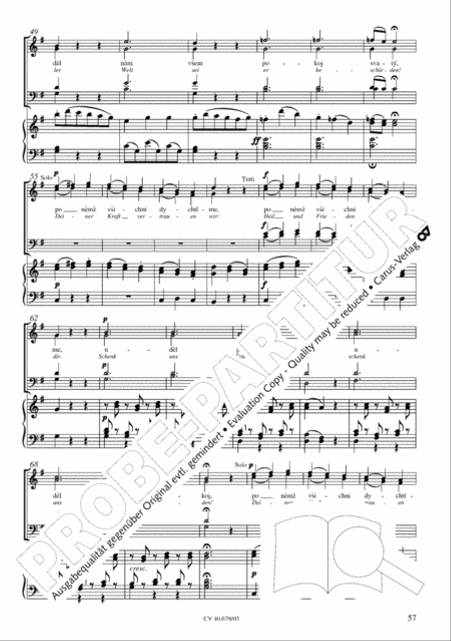 Missa pastoralis bohemica 4-Part scores gallery preview page 58