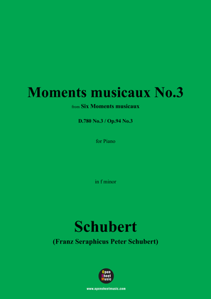 Book cover for Schubert-Moments musicaux No.3