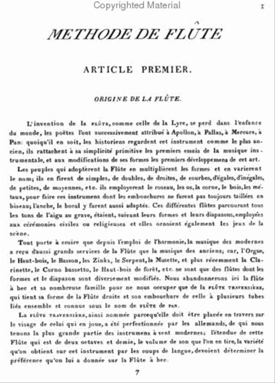 Methods & Treatises Flute - Volume I - France 1800-1860