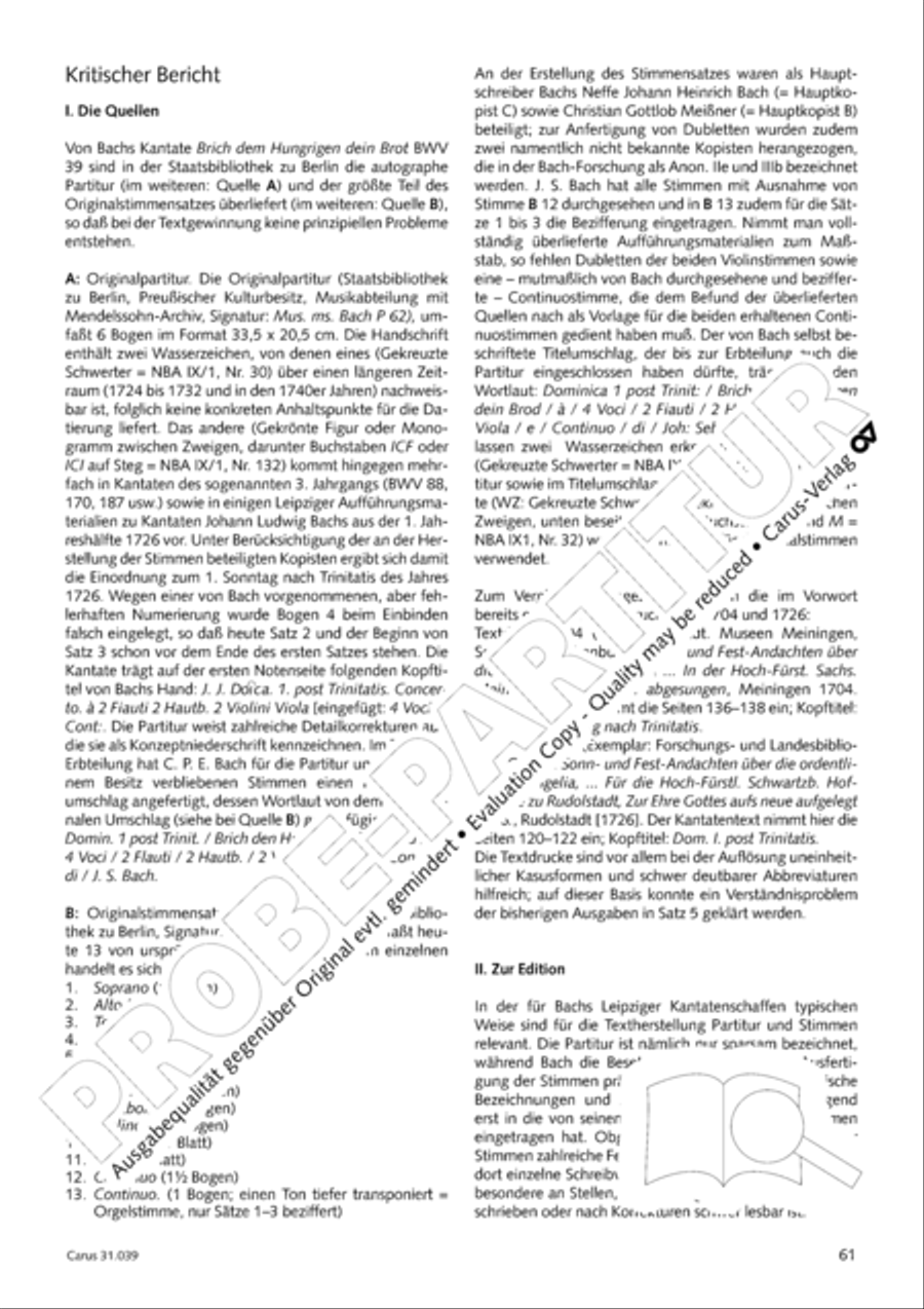 Give the hungry ones thy bread (Brich dem Hungrigen dein Brot) 4-Part scores gallery preview page 61