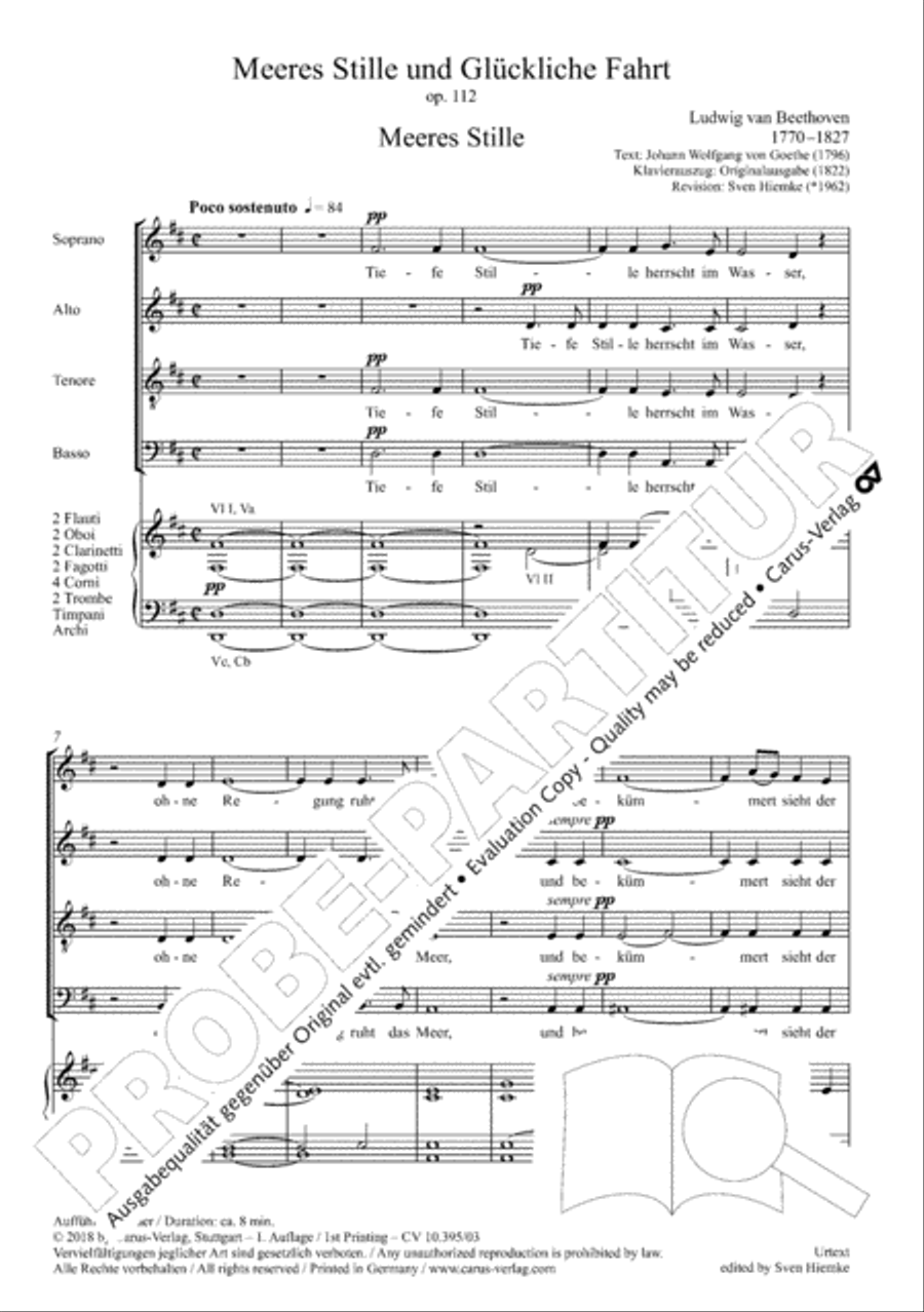 Calm Sea and Prosperous Voyage 4-Part scores gallery preview page 6