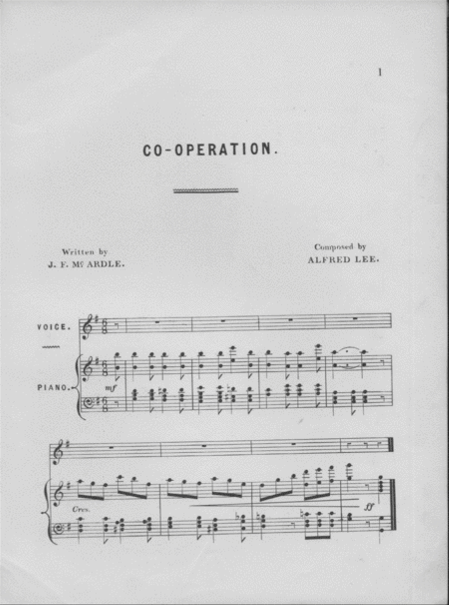 Co-Operation (A Song For The Times) Voice scores gallery preview page 2