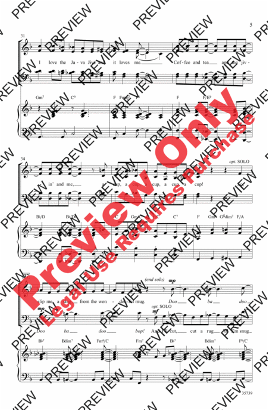Java Jive 4-Part scores gallery preview page 5