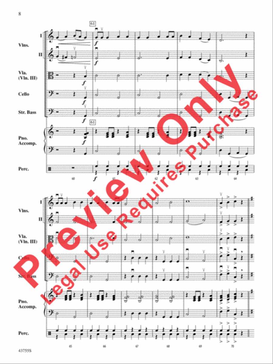 Holiday Short Cuts 1 String Orchestra scores gallery preview page 9