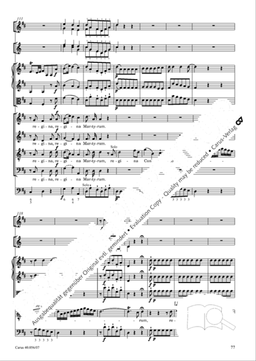 Litaniae Lauretanae in B und D Litaniae Lauretanae in B und D Orchestra scores gallery preview page 78