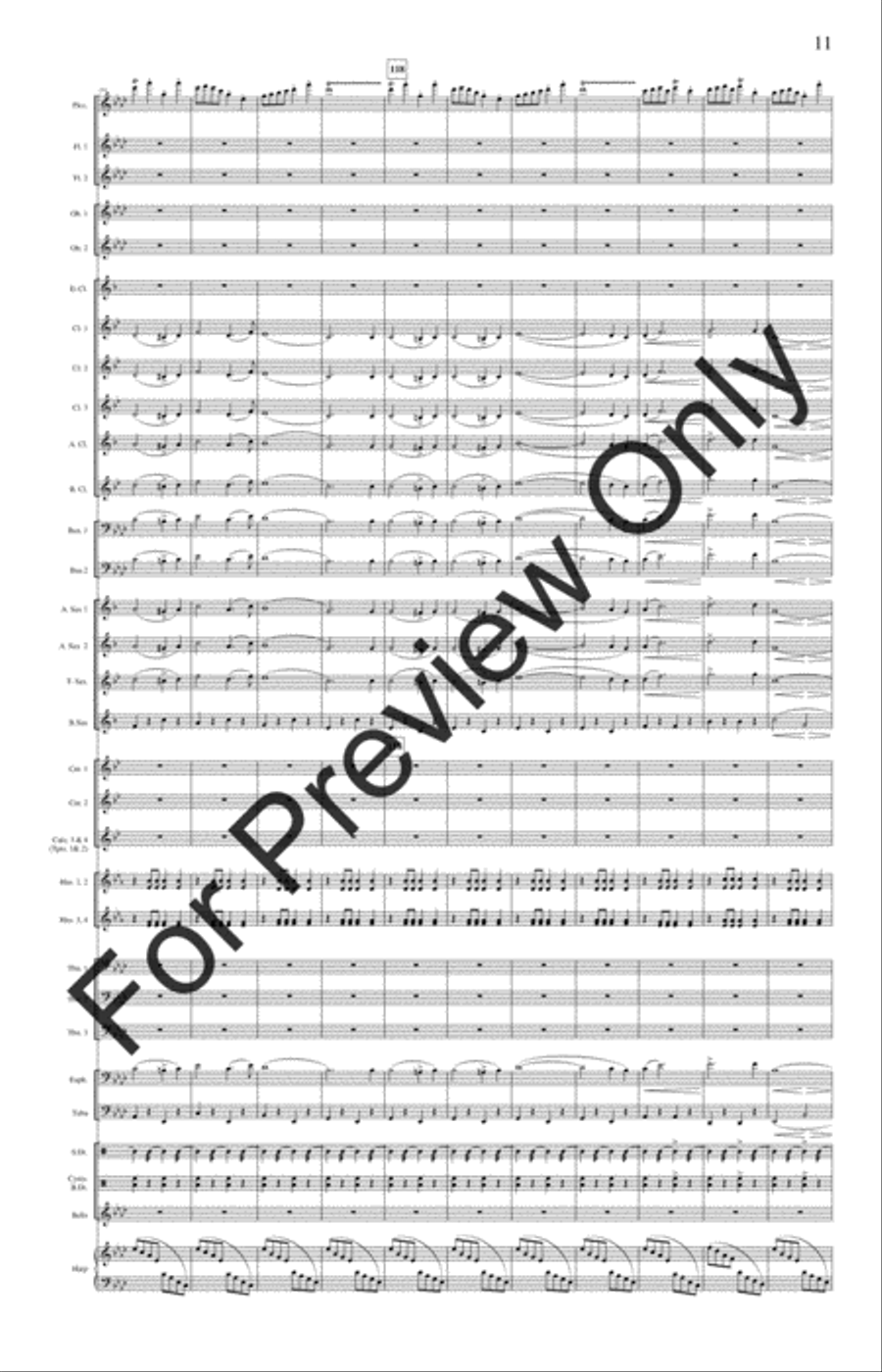 The Stars and Stripes Forever (Score) Concert Band scores gallery preview page 14