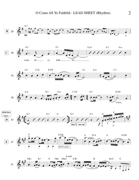 O Come All Ye Faithful (Lead Sheet) image number null
