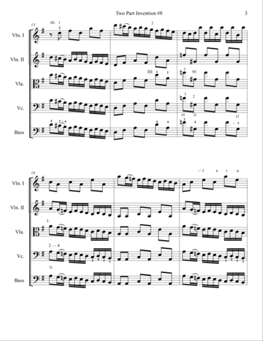 Two Part Invention #8 Set of Parts scores gallery preview page 5