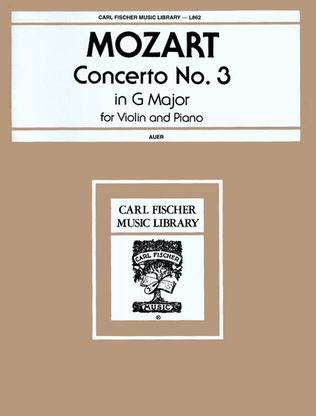 Book cover for Concerto No. 3 in G Major