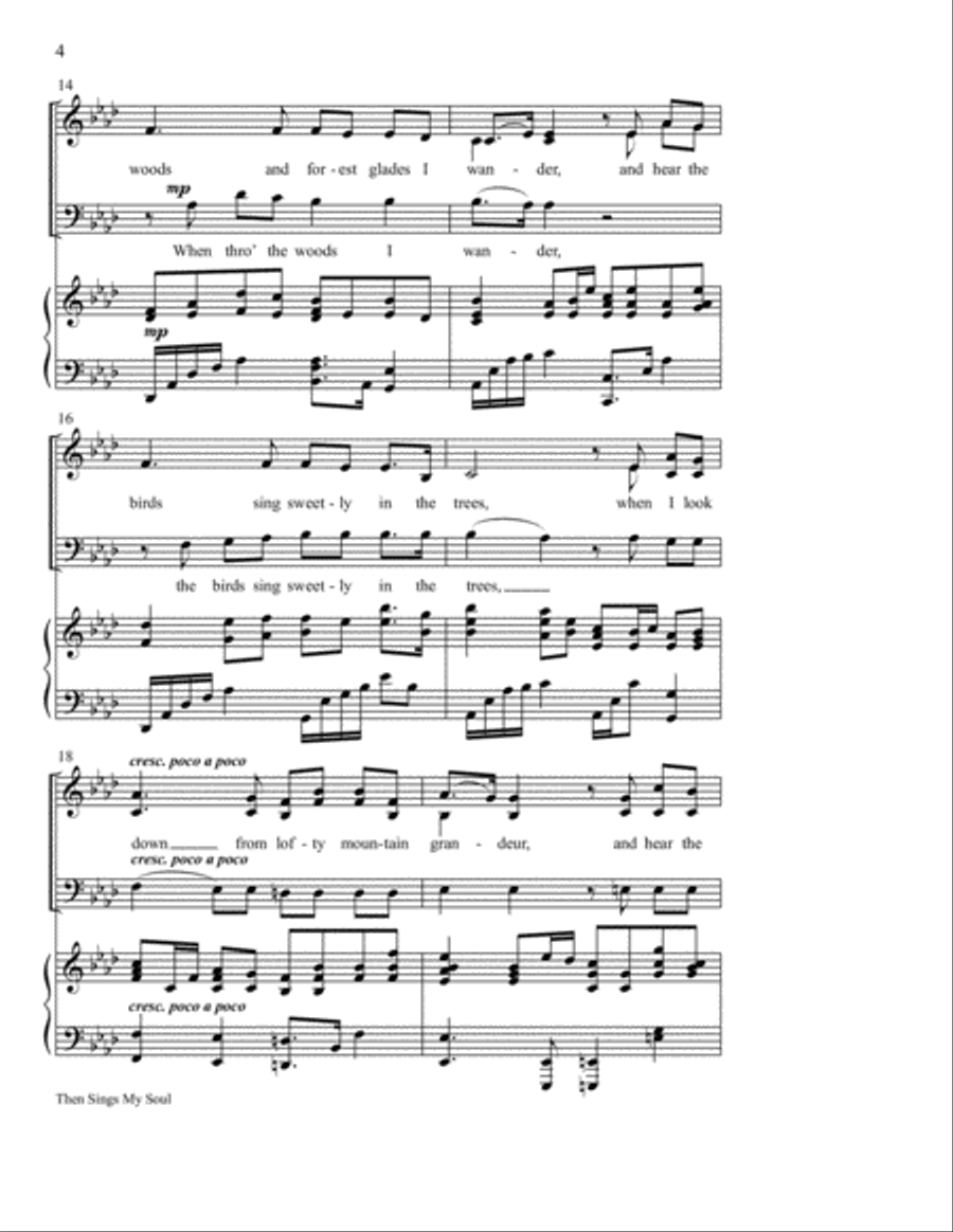 Then Sings My Soul (How Great Thou Art) 3-Part scores gallery preview page 5