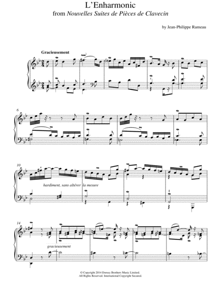 L'enharmonic From Nouvelles Suites De Pieces De Clavecin