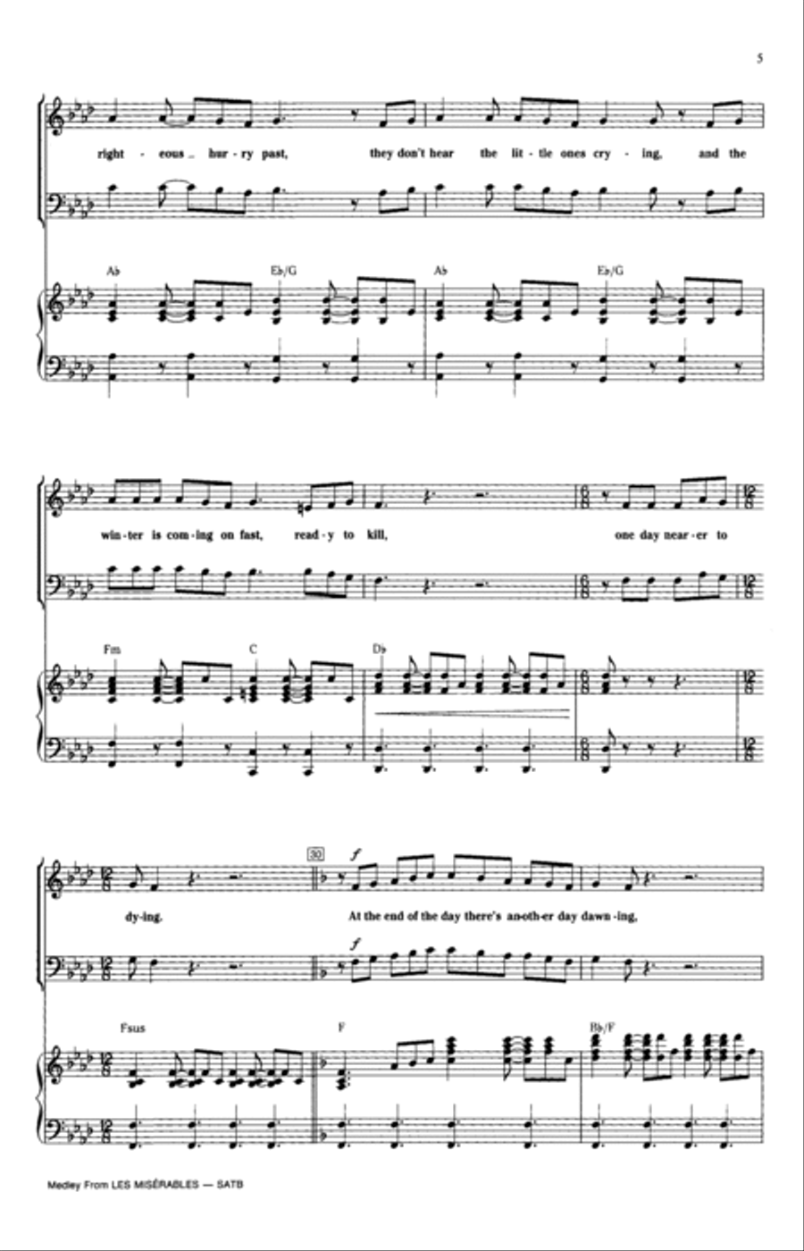 Les Miserables (Choral Medley) (arr. Ed Lojeski) 4-Part scores gallery preview page 4