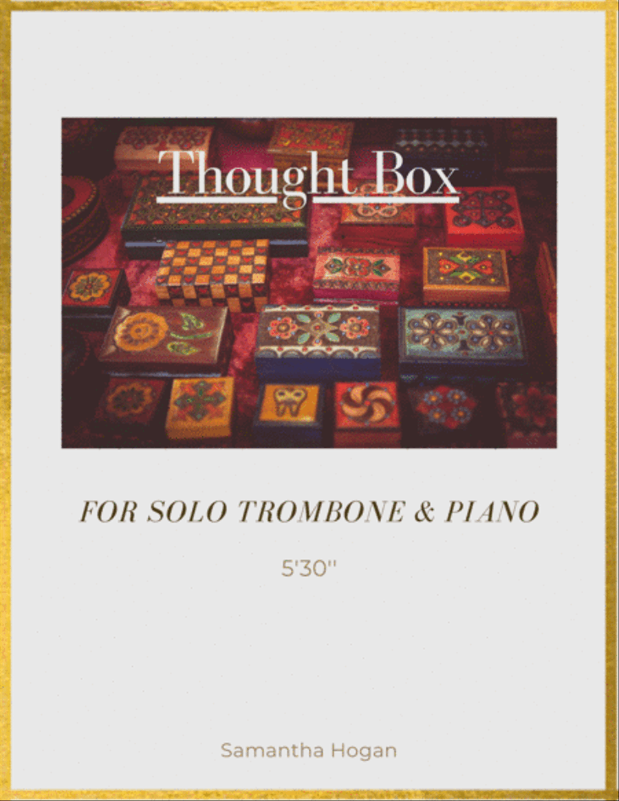 Thought Box for Solo Trombone Piano scores gallery preview page 1