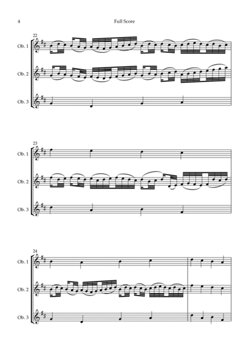 Canon - Johann Pachelbel (Wedding/Reduced Version) for Oboe Trio image number null