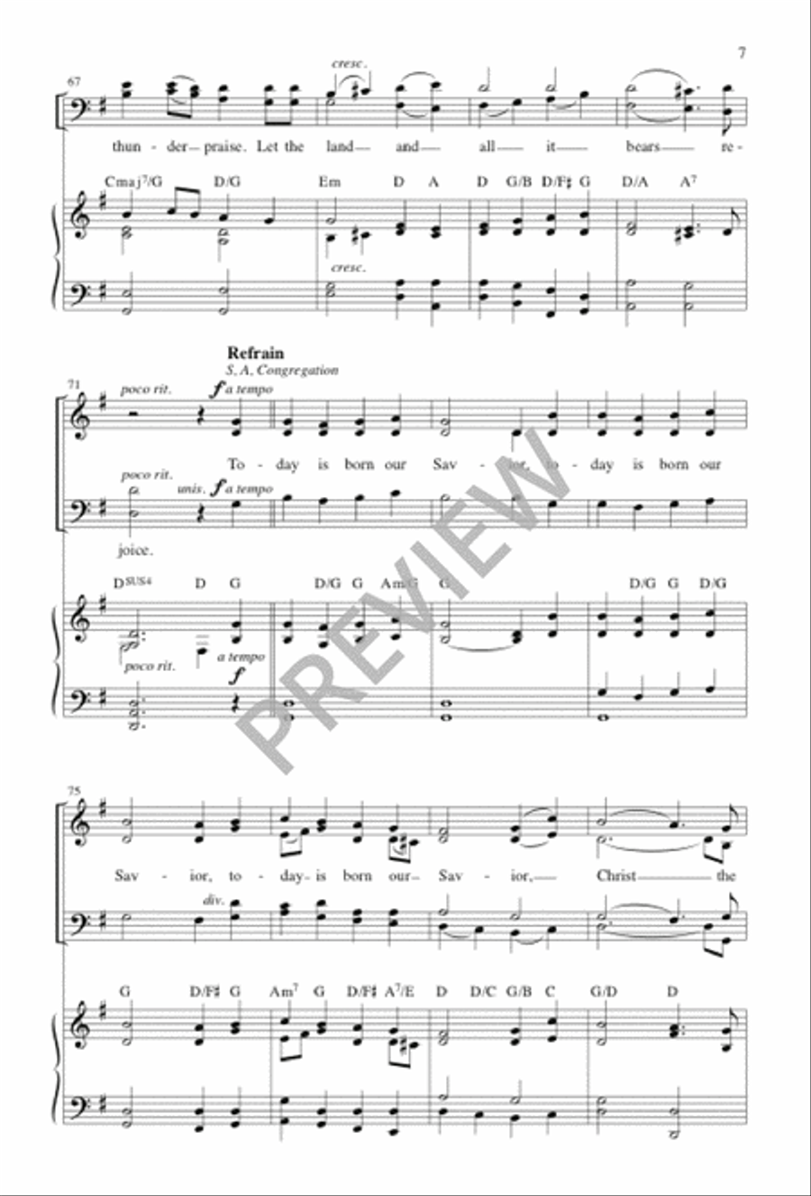Today Is Born Our Savior 4-Part scores gallery preview page 8