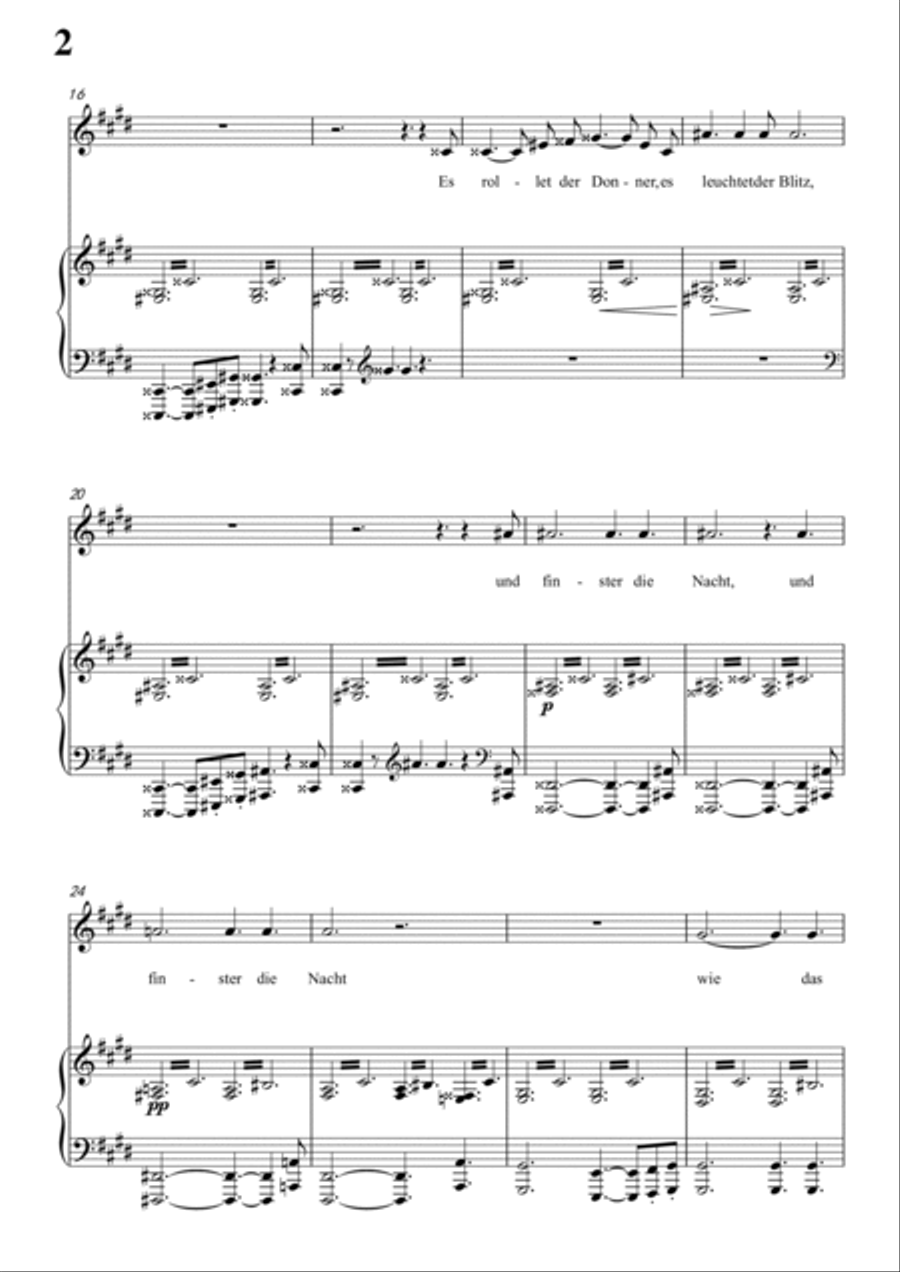 Schubert-Die junge nonne in #C minor,for Vocal and Piano Voice scores gallery preview page 3