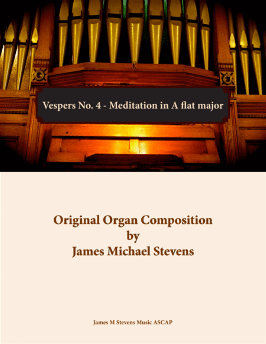 Vespers No. 4 - Meditation in A flat major - Organ Solo Organ Solo scores gallery preview page 1