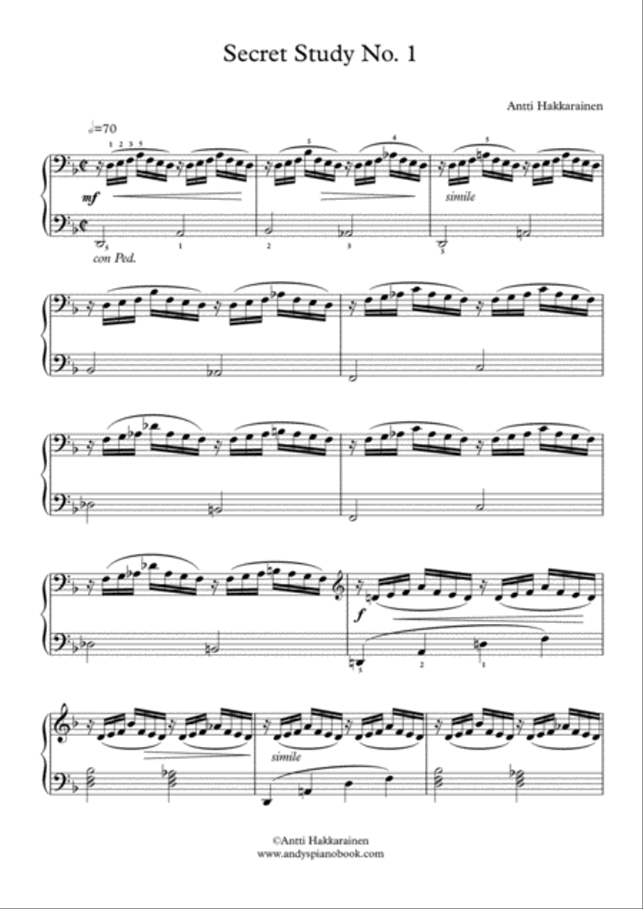 Secret Study No. 1 Piano Method scores gallery preview page 2