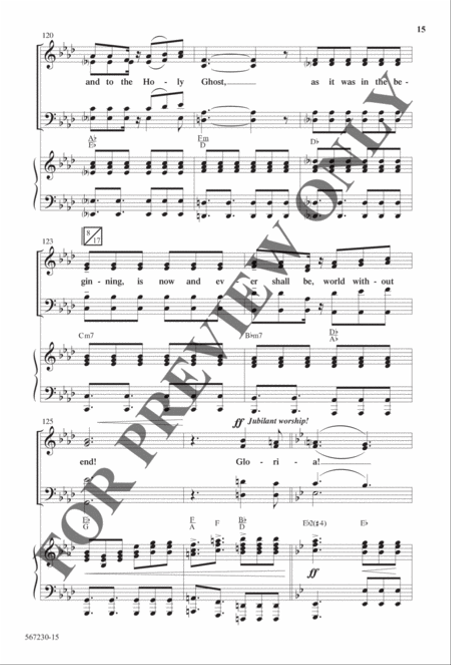 Gloria (Our Savior Found Us) - Anthem Choir scores gallery preview page 14