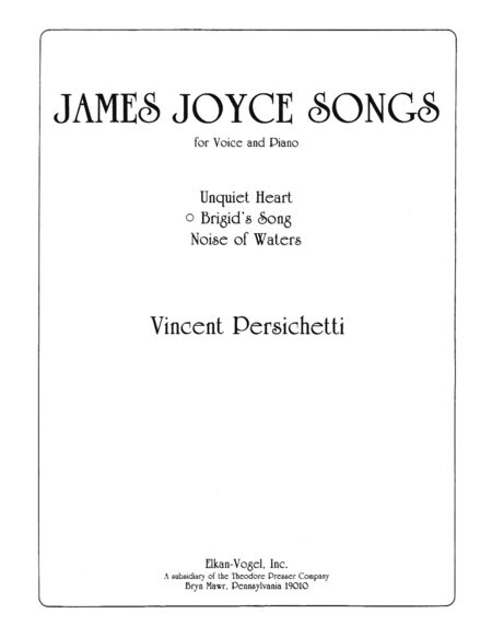 Brigid's Song, No. 2 From "James Joyce Songs"