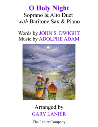 Book cover for O HOLY NIGHT (Soprano, Alto Vocal Duet with Baritone Sax & Piano - Score & Parts included)