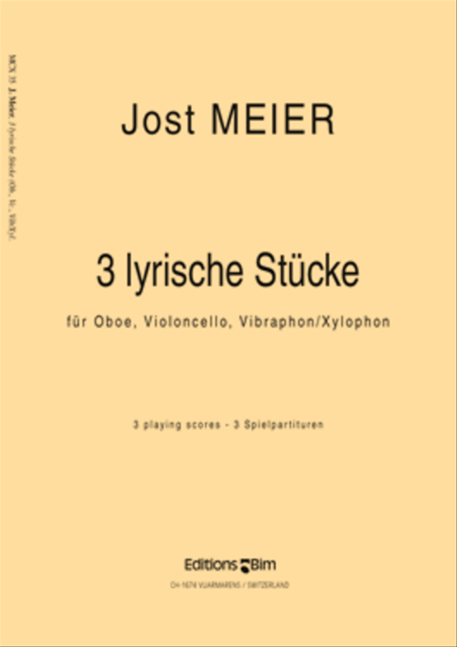 3 lyrische Stücke 3 lyrische Stücke Oboe scores gallery preview page 1