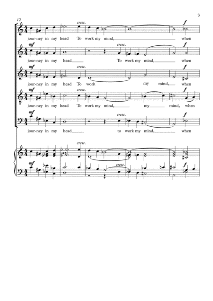 Sonnet 27 - Weary With Toil Choir scores gallery preview page 3