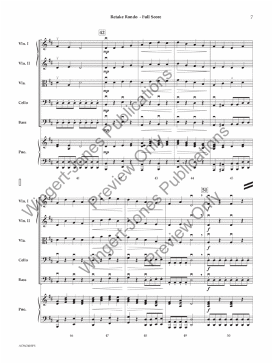 Retake Rondo Retake Rondo String Orchestra scores gallery preview page 8