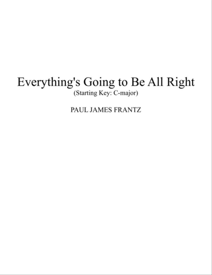 Everything's Going to be All Right (Starting Key: C Major) Voice scores gallery preview page 1