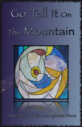 Book cover for Go Tell It On The Mountain, Gospel Song for Soprano and Alto Saxophone Duet
