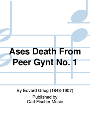 Book cover for Ases Death From Peer Gynt No. 1