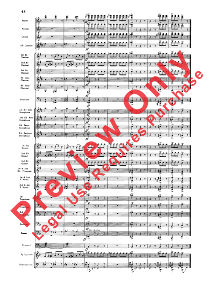Third Suite (I. March, II. Waltz, III. Rondo) Concert Band scores gallery preview page 50