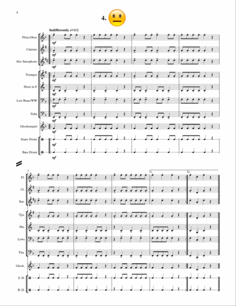 Emojis Concert Band scores gallery preview page 6