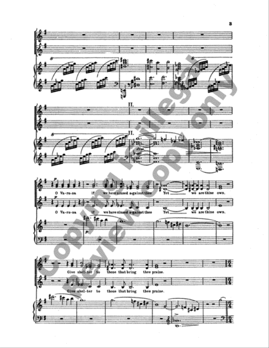 Choral Hymns from the Rig-Veda, Group 2 2-Part scores gallery preview page 4