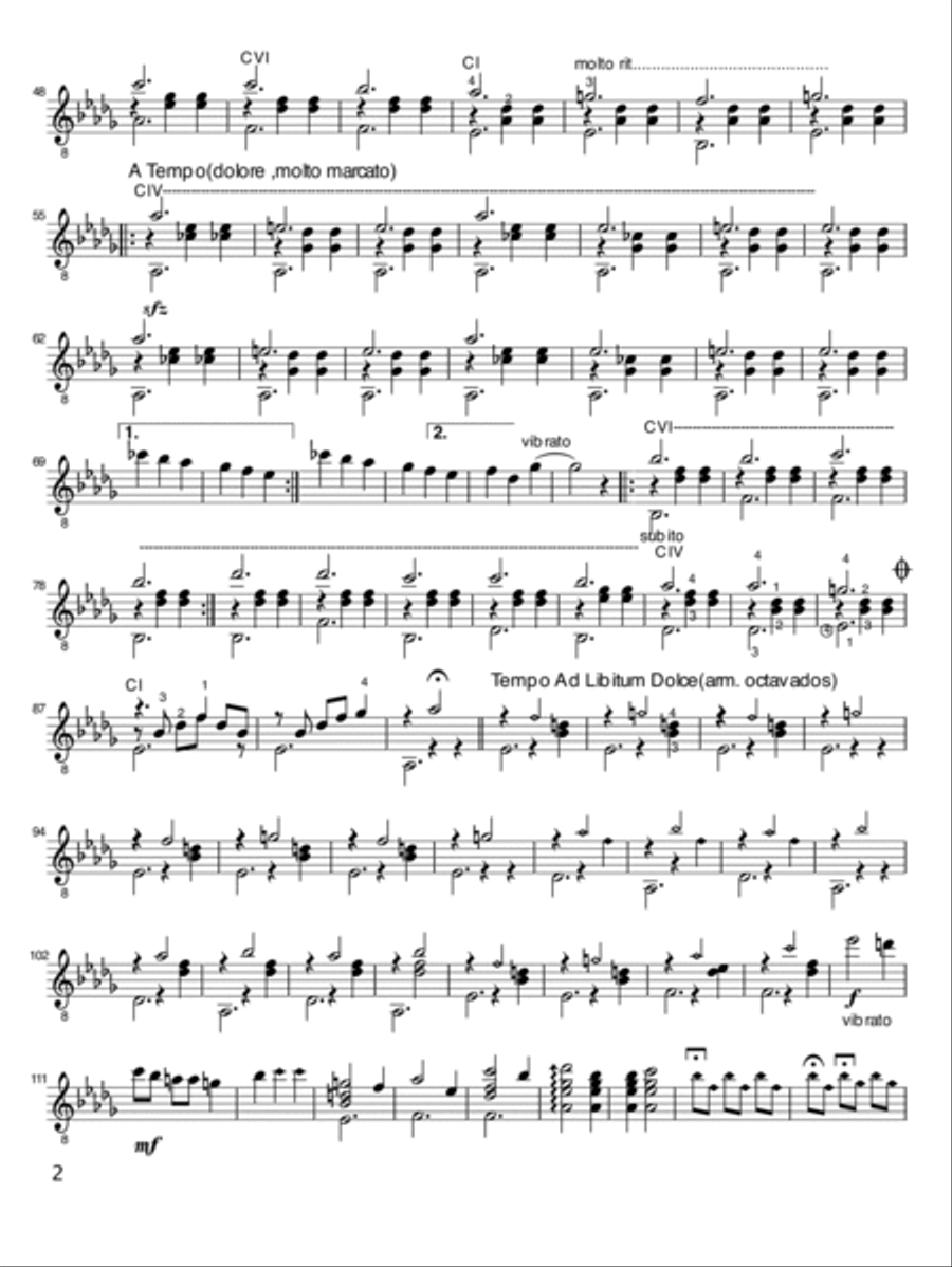 Axinia Vals Acoustic Guitar scores gallery preview page 2