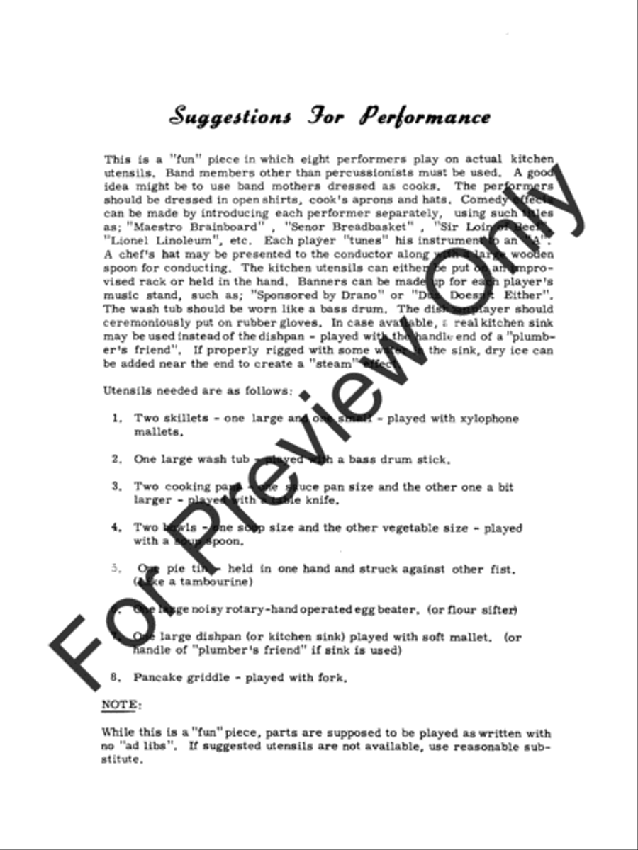 Variations On A Kitchen Sink Concert Band scores gallery preview page 3