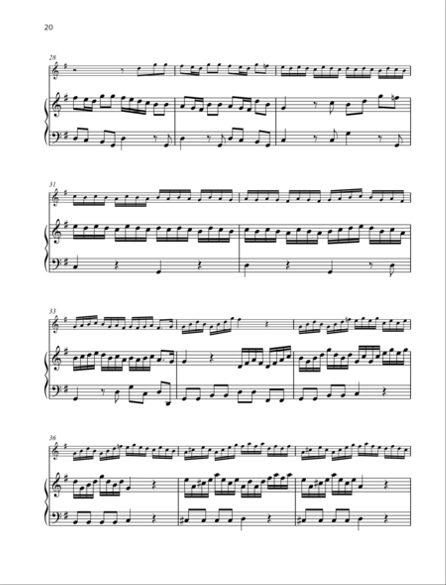 Sonata E minor Flute Solo scores gallery preview page 5