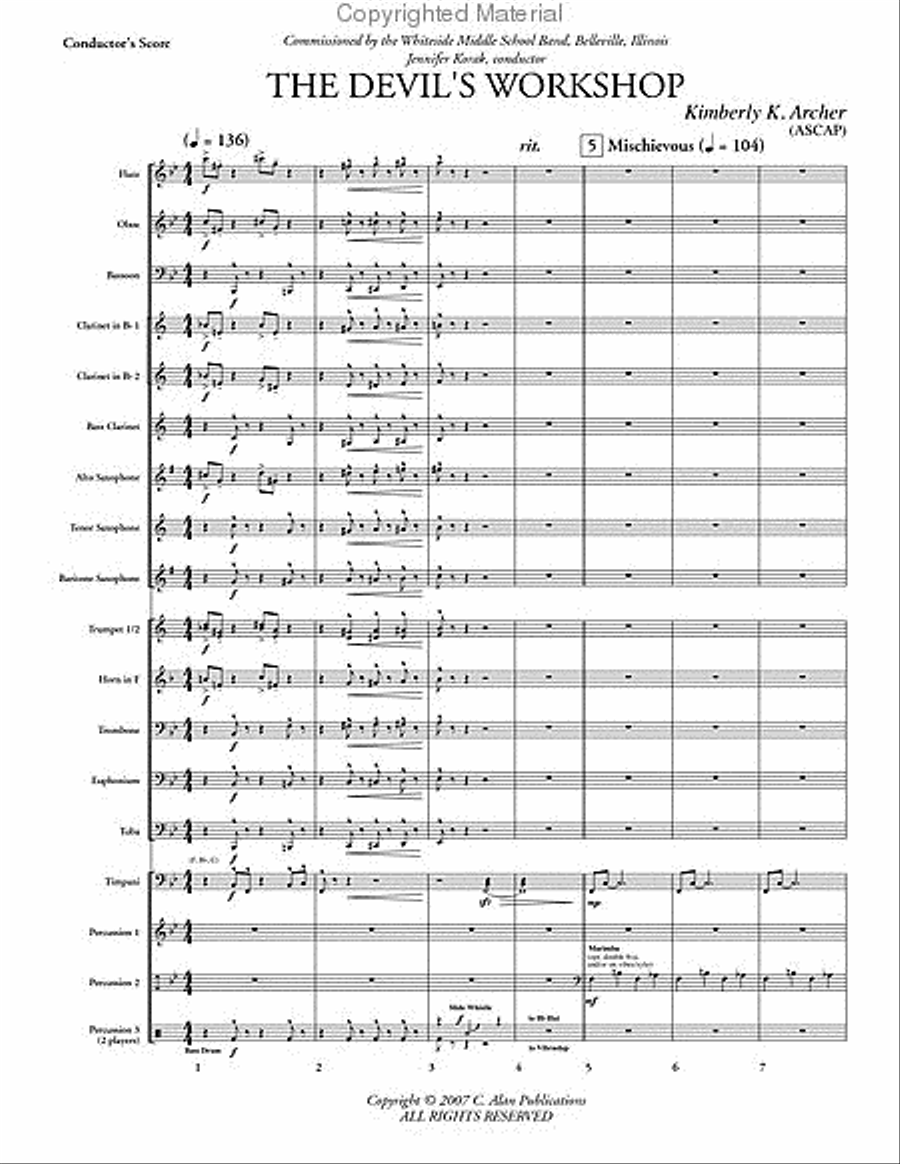 The Devil's Workshop Concert Band scores gallery preview page 2