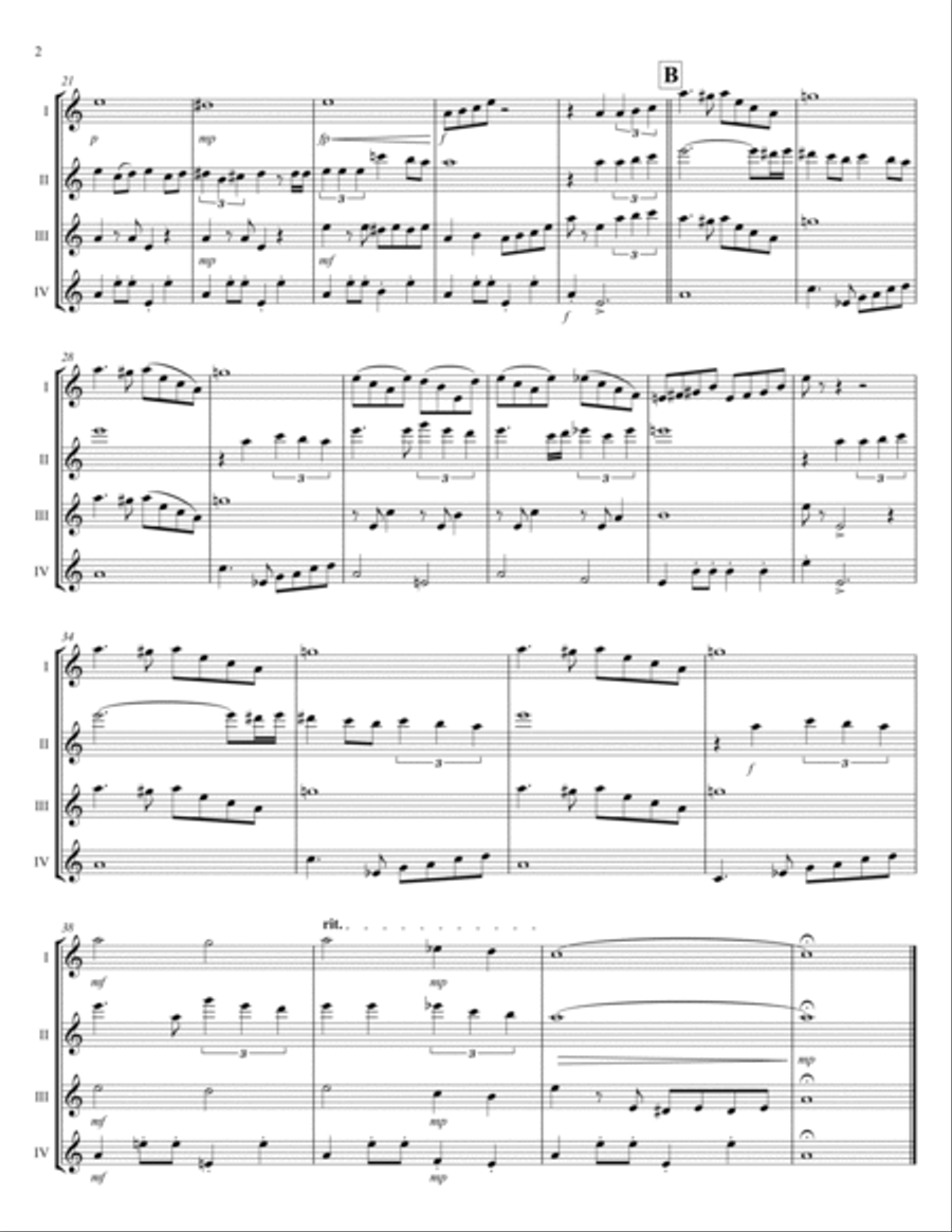 Arabian Nights Flute Quartet scores gallery preview page 2